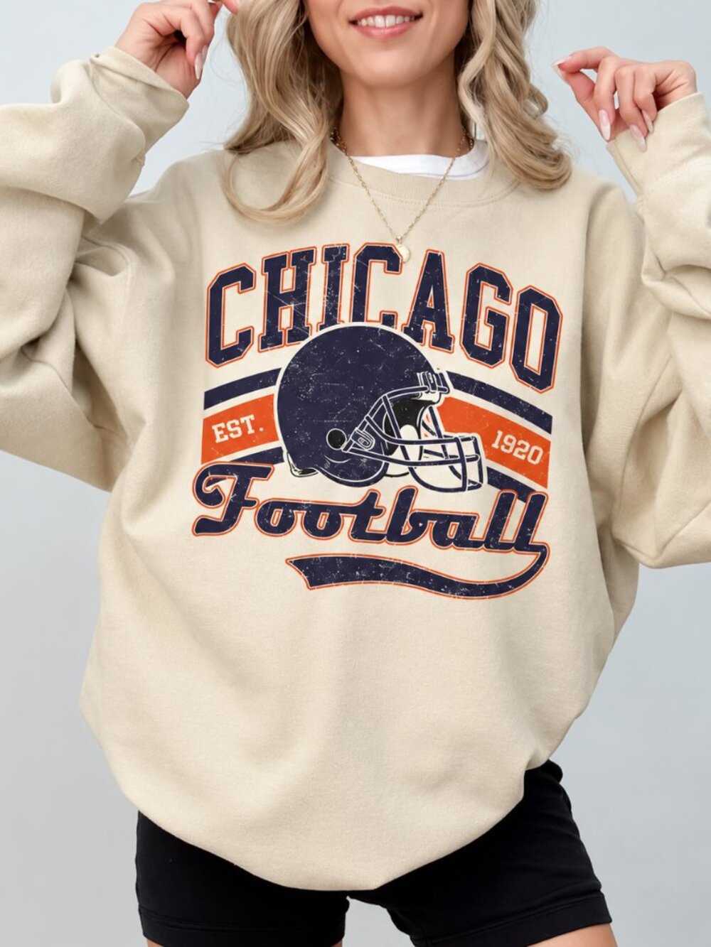 Chicago Football Vintage Sweatshirt, Sunday Football, Gift For Fan